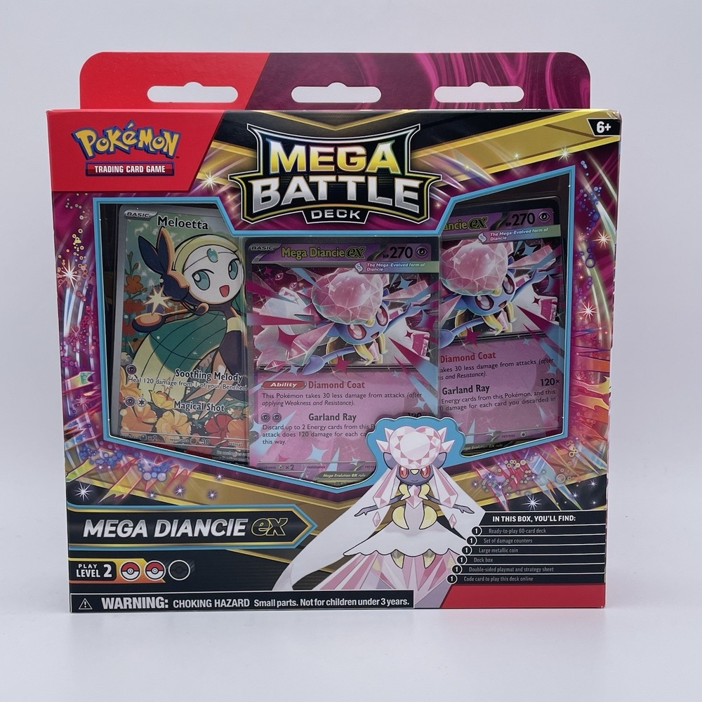 NEW Pokemon Mega Battle Deck Mega Diancie ex 60 Card Starter Deck Box Meloetta